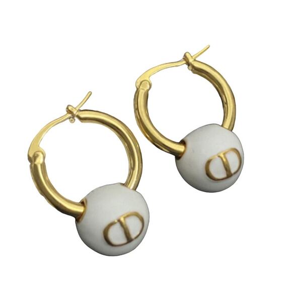 Christian Dior Dangle CD Signature Earring (CDXX010) - Picture 1 of 4